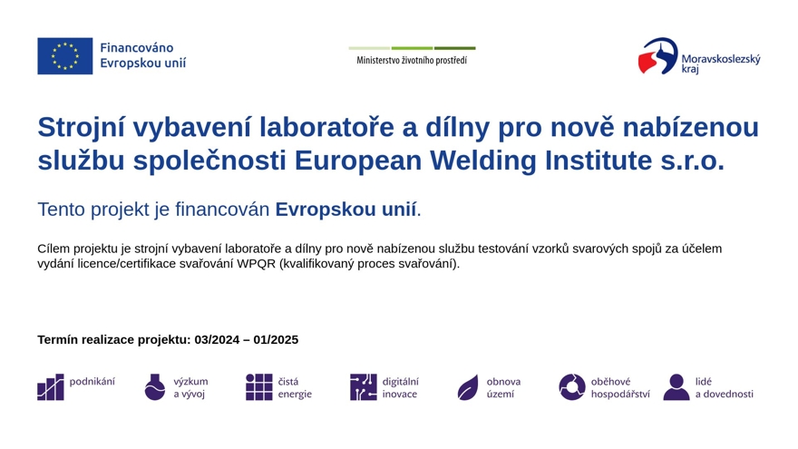Strojní vybavení laboratoře a dílny